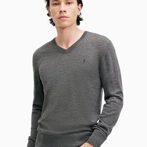 All Saints Charcoal V-Neck Sweater